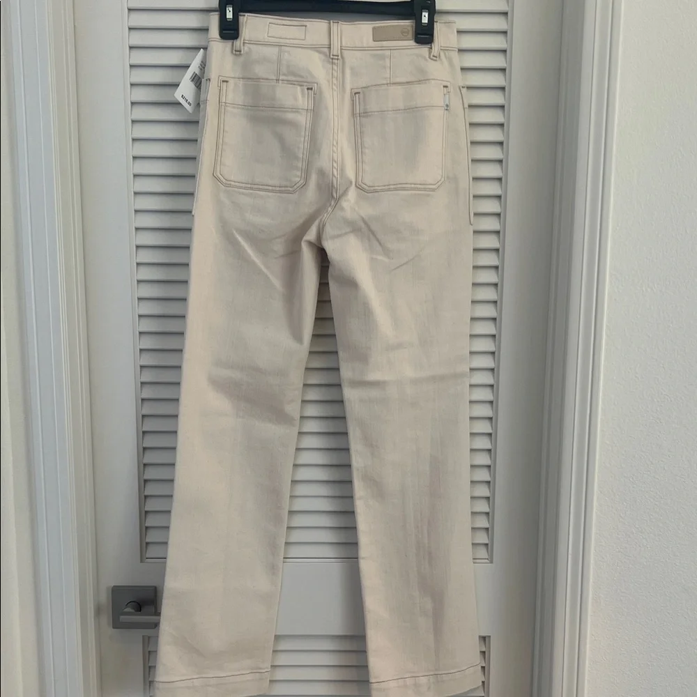 Elegant Cream Straight Leg Jeans - Picture 2 of 3